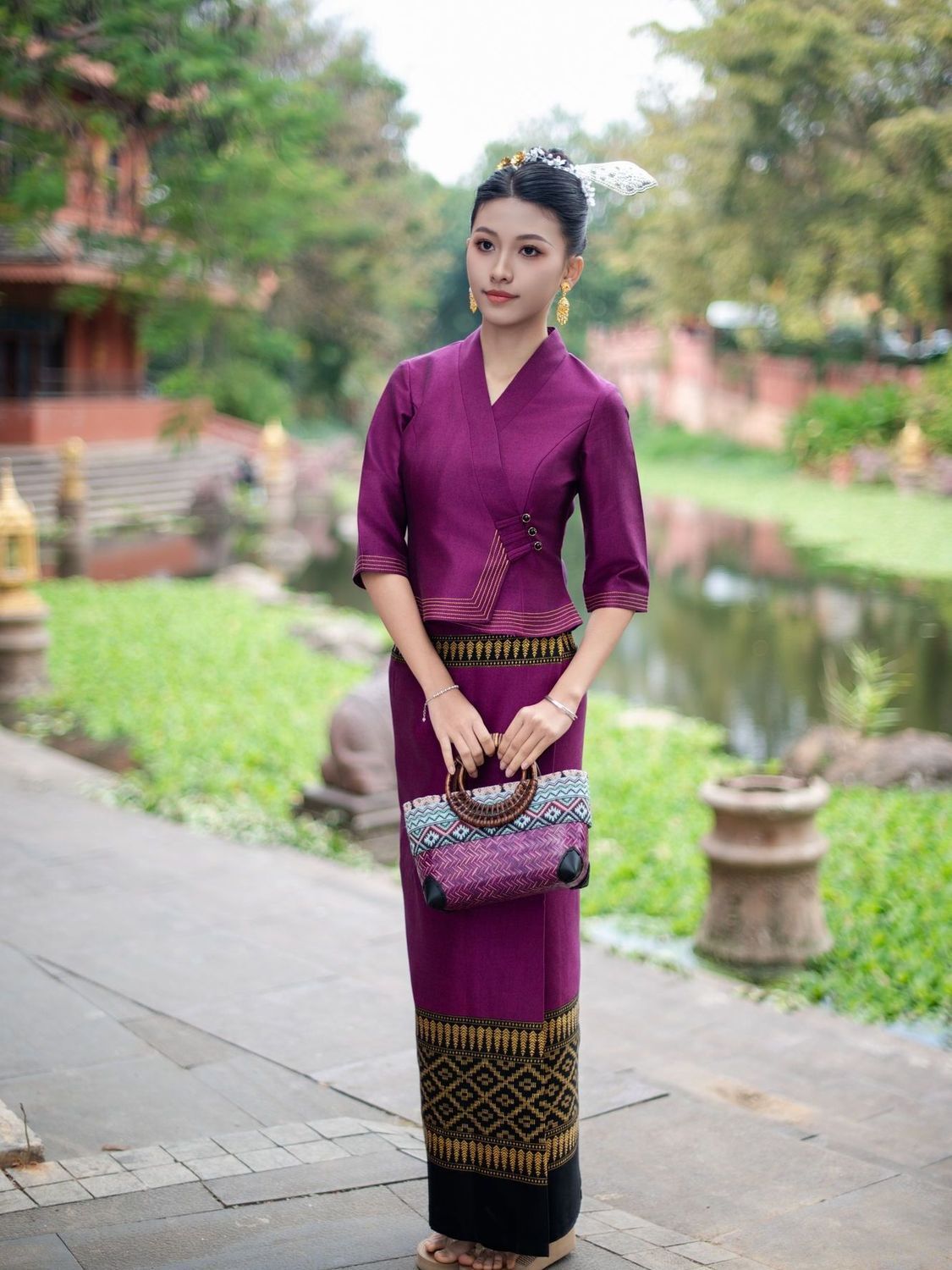 Batik Sarong Wrap - 2 szt. Tajlandzka Mjanmarska Spódnica Long-gyi