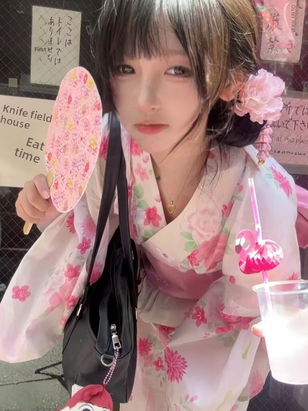 Ethnic Fashion Online - Tradycyjny japoński kimono szlafrok do fotografii,