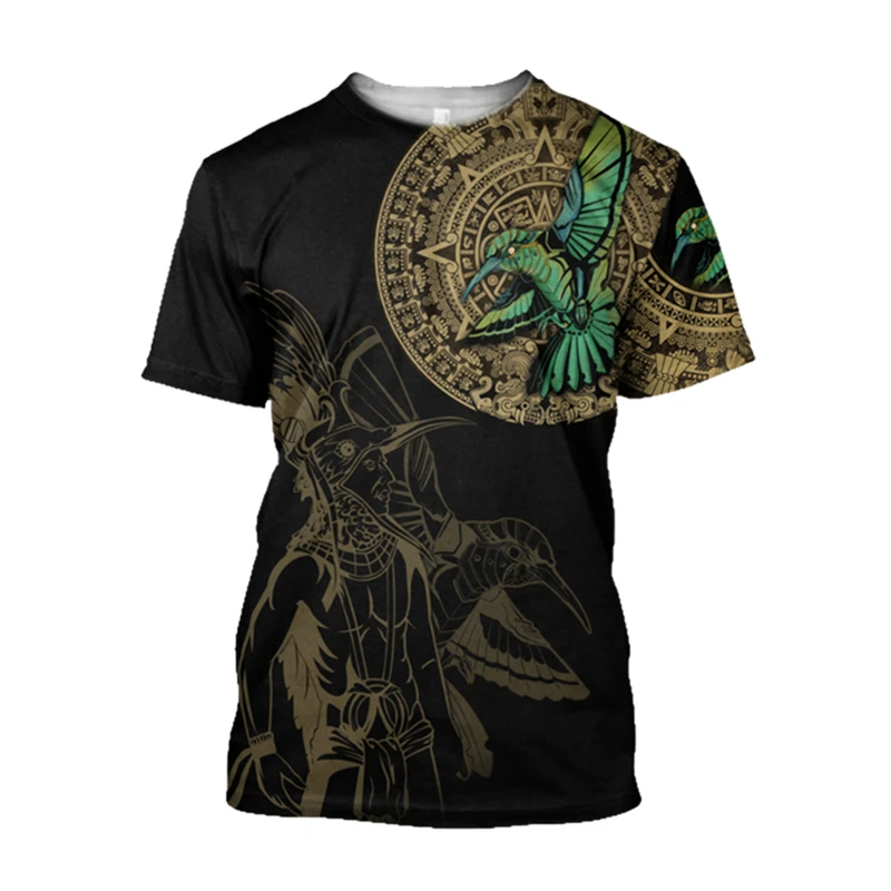Men'S Ethnic Fashion Trends - Męska koszulka retro w etniczny styl