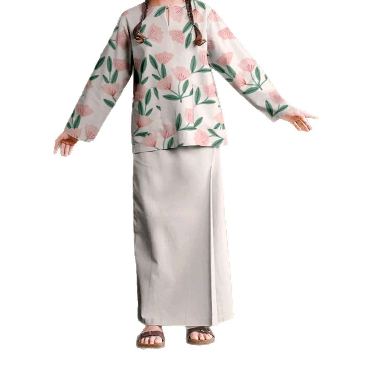 Ethnic Wear - Dziecięcy Zestaw Przyjaciółek, Kostium Etniczny Transgraniczny,