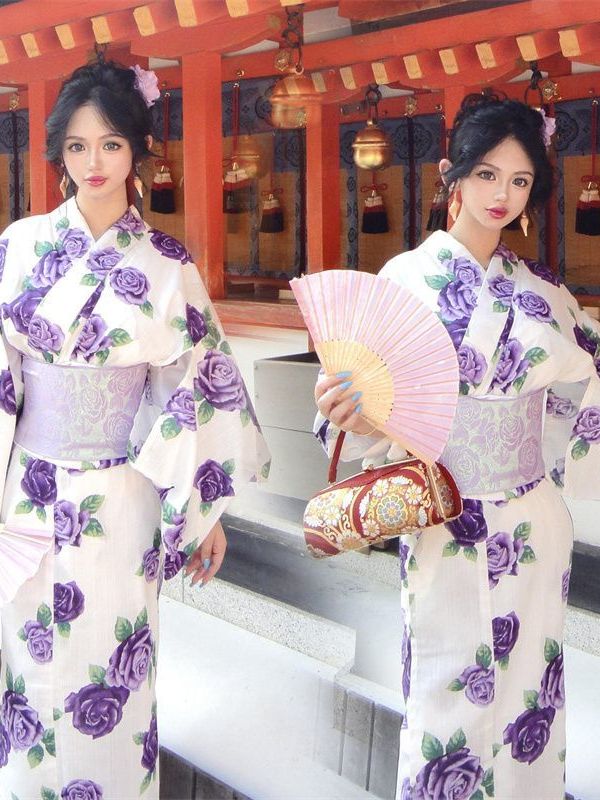 Ethnic Fashion Online - Tradycyjna japońska sukienka w stylu kimono