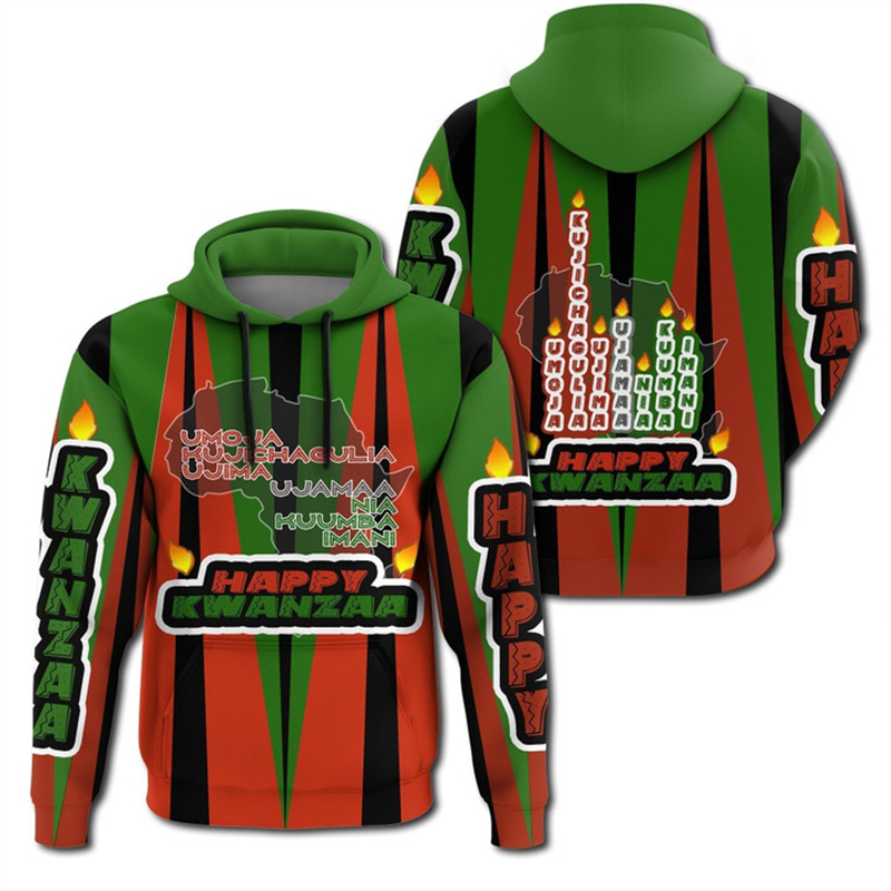 African Kwanzaa Hoodies 3D Pri – Men'S Ethnic Fashion Trends recenzja i cena