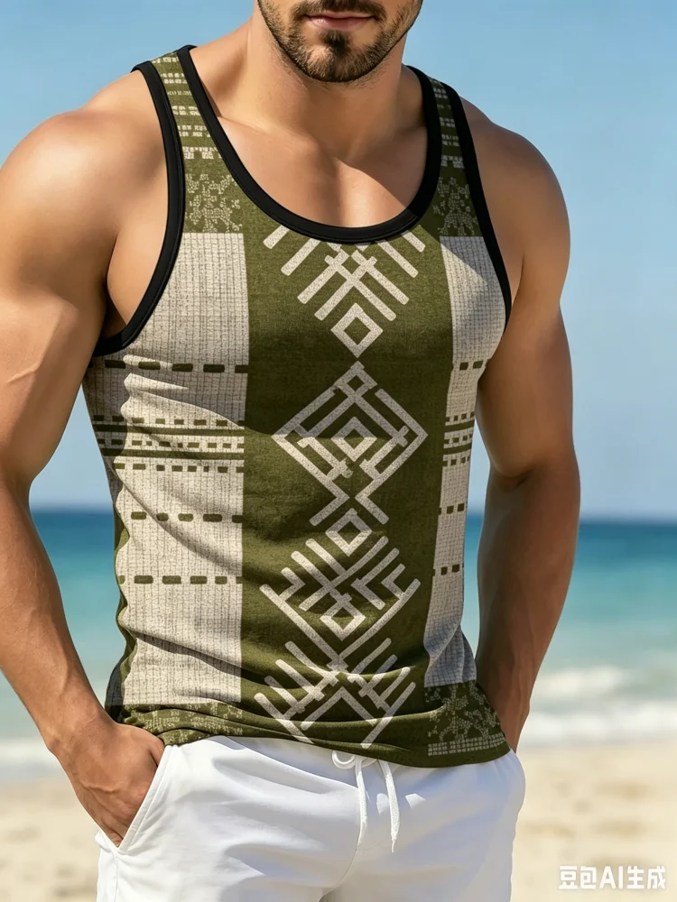 Męski tank top w stylu vintage – Men'S Ethnic Fashion Trends recenzja i cena